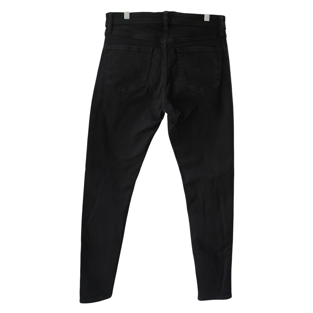 Uniqlo Jeans Mens 32 Black‎ Slim Tapered Stretch Denim Pants 321-428683